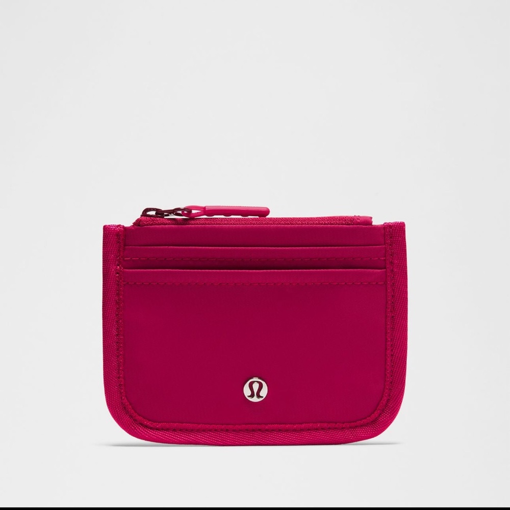 lululemon True Identity Card Case Berry Rumble Card Holder Wallet NWT